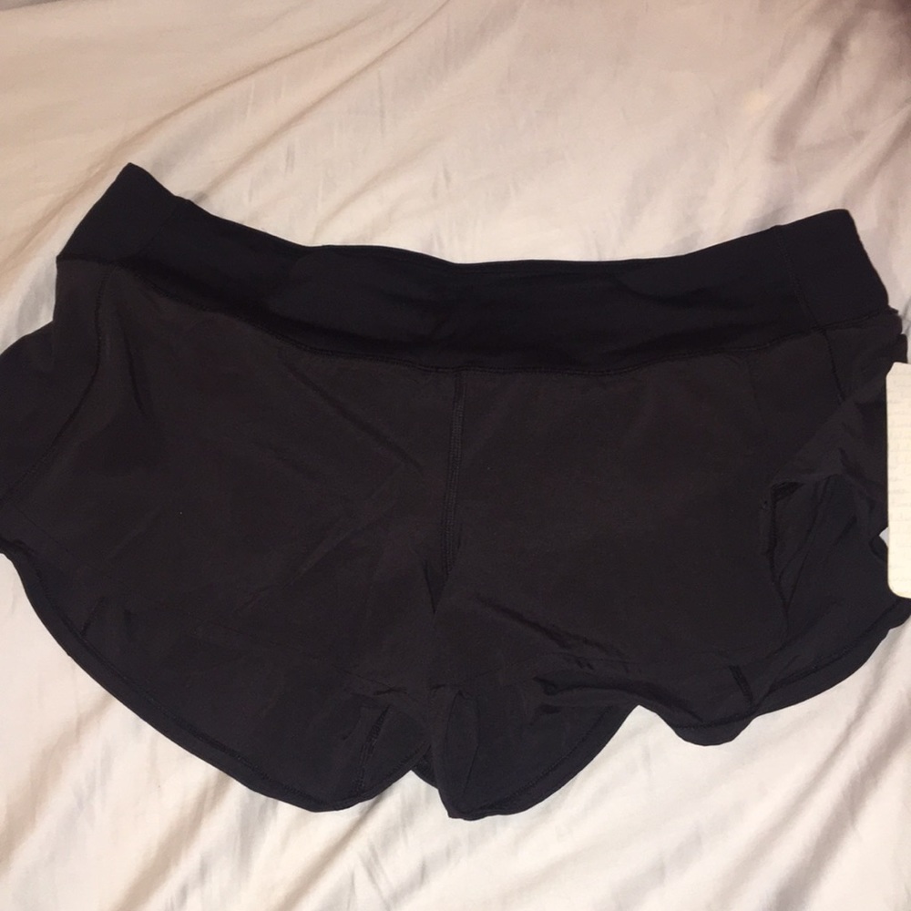 Brand new black size 10 lulu lemon running shorts